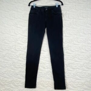 Suko Jeans Womens 6 Black Skinny Tummy Tucker Denim Pants Cotton Blend Stretch